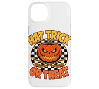 Halloween Hat Trick Or Treat Hockey Su Ghiaccio Custodia per iPhone 14 Plus