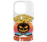 Halloween Hat Trick Or Treat Hockey Su Ghiaccio Custodia per iPhone 14 Pro