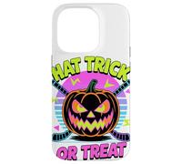 Halloween Hat Trick Or Treat Hockey Su Ghiaccio Custodia per iPhone 14 Pro