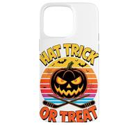 Halloween Hat Trick Or Treat Hockey Su Ghiaccio Custodia per iPhone 15 Pro Max