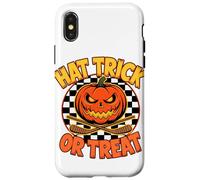 Halloween Hat Trick Or Treat Hockey Su Ghiaccio Custodia per iPhone X/XS