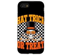 Halloween Hat Trick Or Treat Hockey Su Ghiaccio Teschio Custodia per iPhone SE (2020) / 7/8