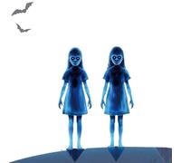 Halloween Haunted Twin Ghost Ground Stakes, Outdoor Spooky Yard Signs Decorations, Horror Scary Garden Girls Zombie Lawn Sign for Lawn, Garden, Pathwa Cemetery Decor(2PCS)