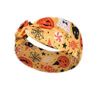 Halloween Headband - Polyester Spandex 24x10cm Printed Skull Pumpkin