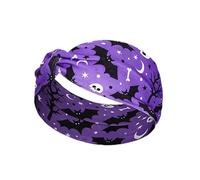 Halloween Headband - Polyester Spandex 24x10cm Printed Skull Pumpkin