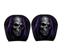 Halloween Headrest Covers - 2PCS Polyester Stretch Protectors | Ghost Face