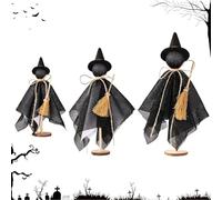 Halloween Hexendeko,Sammelfiguren Gruselige Hexendekoration - 3-teilige für Halloween Innen Außen Wohnzimmer Schreibtisch Bücherregal
