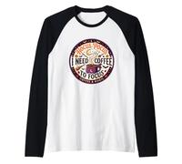 Halloween Hocus Pocus Ho Bisogno di Un caffè per concentrarsi Maglia con Maniche Raglan