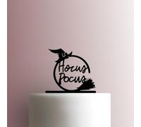 Halloween ? Hocus Pocus - Topper per torta in acrilico, larghezza 15,2 cm, rosso