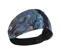 Halloween Horror Black Dead Tree Cooling running fascia elastica per atletica sport calcio pallavolo make up