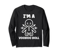 Halloween Horror Funny Quote I'm a Voodoo Doll Maglia a Manica