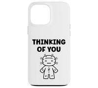 Halloween Horror Funny quote thinking of you Voodoo Doll Custodia per iPhone 13 Pro Max