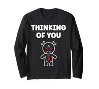 Halloween Horror Funny Quote Thinking of You Voodoo Doll Maglia a Manica