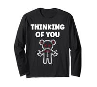 Halloween Horror Funny Quote Thinking of You Voodoo Doll Maglia a Manica
