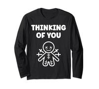 Halloween Horror Funny Quote Thinking of You Voodoo Doll Maglia a Manica