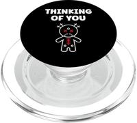 Halloween Horror Funny quote thinking of you Voodoo Doll PopSockets PopGrip per MagSafe