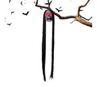 Halloween Horror Lights with Glowing Skull, Realistic Skeleton Decoration for Yard, Haunted House, Indoor Party, Porch, Lawn, Halloween Room or Outdoor Display, 2.75x19.68 Inches