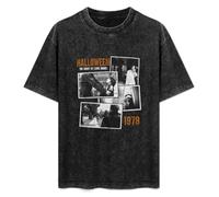 Halloween Horror Movie Collage 1978 The Night He Came Home Unisex Printed T-Shirt Mens Black Tee Shirt S