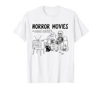 Halloween Horror Movies Anatra Fantasma Costume Scheletro Cat Fun Maglietta