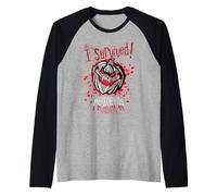 Halloween Horror Nights I Survived HHN Bloody Pumpkin Maglia con Maniche Raglan