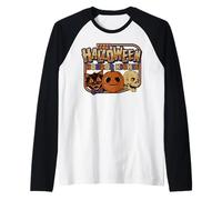 Halloween Horror Nights Lil Boo And Icons Front & Back Maglia con Maniche Raglan