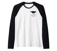 Halloween Horror Nights Raven Logo & Never Go Alone 2 Sided Maglia con Maniche Raglan