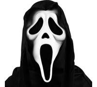 Halloween Horror Scream Maschera, Cosplay Ghost Maschera, Film Scream Party Mask Scary Props Halloween Mask Cosplay Realistic Props for Horror Parties