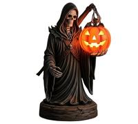 Halloween Horror Themed Pumpkin Lights, halloween lantern, Gothic Novelty Skull Night, Uniquely Designed Resin Pumpkin Lantern, Lantern Halloween Ornaments (E)