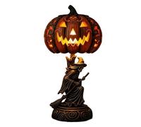 Halloween Horror Themed Pumpkin Lights, halloween lantern, Gothic Novelty Skull Night, Uniquely Designed Resin Pumpkin Lantern, Lantern Halloween Ornaments (G)