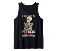 Halloween I Just Want To Pet Cats And Watch Horror Movies Canotta