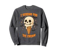 Halloween I Scream per Ice Cream Cone Skull Felpa