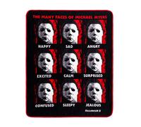 Halloween II "Le Facce Di Michael Myers" Coperta Raschel | 45 x 60 Pollici