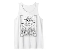 Halloween Il Fantasma prenotato Tarocchi Carino Bookworm Canotta