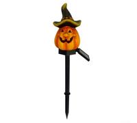 Halloween illumina il tuo giardino con le nostre zucche ecologiche e resistenti all'acqua sui pali (B)
