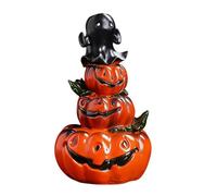 Halloween Incense Burner, Backflow Censer Holder with Pumpkin-Ghost Design | Backflow Incense Burner for Halloween, Pumpkin Ghost Censer Holder | Decorative Ceramic Style Accent for Home Festival Decor