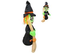 Halloween Inflatable Decoration - 155cm Inflatable Witch with LED Lights | Halloween Inflatables Outdoor Indoor, Home Garden Driveway School Party Store Decor, Haunted Effect for Party