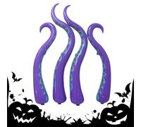 Halloween Inflatable Decorations, 4 Piece 3D Octopus Design, 7.87x1.97x8.66 Inches Versatile & Reusable, Tentacle Ornaments for Outdoors, Driveway, Porch, Lawn, Garden, Graveyard
