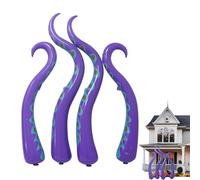 Halloween Inflatable Decorations, 4 Pieces 3D Octopus Tentacle Ornaments for Outdoor Use, Driveway, Porch, Lawn, Garden, and Graveyard