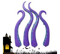 Halloween Inflatable Decorations, Outdoor Yard Ornaments, 4-Piece 3D Octopus Tentacle Set, Weather-Resistant Design, Spooky Display for Lawn Porch Garden Graveyard