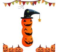 Halloween Inflatables - 4FT Cute Pumpkin Witch Hat Lightweight