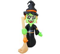 Halloween Inflatables, Blow Up Witch For Holiday House Party, 5.09ft Halloween Inflatable Witch Decorations Built-In LED Lights, Seasonal Decor Lawn Pathway Malls Garden Indoor Outdoor