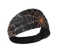 Halloween Insetto Web antiscivolo fasce per adulti per le donne Capelli elastici per basket Sport atletici lavaggio viso Ciclismo
