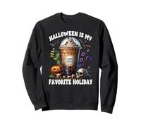 Halloween Is My Favorite Holiday Coffee Graphic Zombie Mom Felpa
