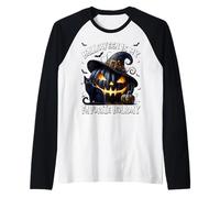 Halloween Is My Favorite Holiday for Witches Mystic Cat Maglia con Maniche Raglan