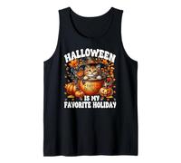 Halloween Is My Favorite Holiday Graphic Happy Halloween Cat Canotta