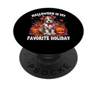 Halloween Is My Favorite Season Dog Graphic For Pit Bull Mom PopSockets PopGrip Adesivo