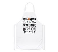 Halloween Is My Favorito Time Of The Year Chef Grembiule Fantasma Funny Cucinare