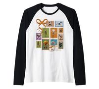 Halloween Italian Brainrot Francobolli Postali Maglia con Maniche Raglan