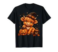 Halloween Kawaii Highland Mucca Mago Strega Halloween Maglietta