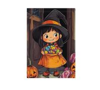 Halloween Kid Dressing Up Candy Welcome Garden Flag Double Face Holiday Outdoor Decorazioni Banner per esterni Patio Prato fattoria Terreni agricoli 71 x 101 cm